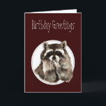 Funny, Birthday Wer über dem Niedlichen Raccoon li Karte<br><div class="desc">Funny, Birthday Wer über dem Niedlichen Raccoon liegt</div>