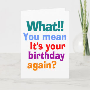 FUNNY BIRTHDAY WIEDER KARTE