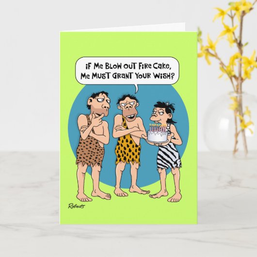 Funny Birthday Wish Karte (Gelbe Blume)