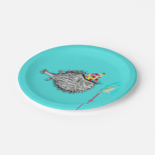 Funny Birthday Wish Paper Plate Pappteller (Schrägansicht)