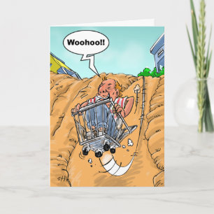 Funny Birthday Wishes - Bucket List Karte