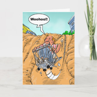 Funny Birthday Wishes - Bucket List Karte