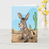Funny Birthday Wishings - Sweet Donkey Karte (Gelbe Blume)