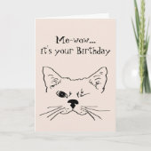 Funny Birthday Wollte, eine Katze zu werden Karte (Vorderseite)