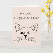 Funny Birthday Wollte, eine Katze zu werden Karte (Gelbe Blume)
