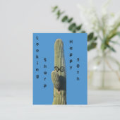 Funny Birthday wünscht Cactus Spaß Postkarte (Stehend Vorderseite)