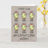 Funny Birthday wünscht, Spring Chicken Karte (Gelbe Blume)