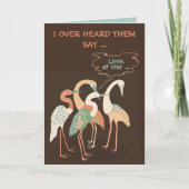 Funny Birthday "You look Great" Schöne Vogelkunst Karte (Vorderseite)