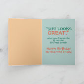 Funny Birthday "You look Great" Schöne Vogelkunst Karte (Innenseite)