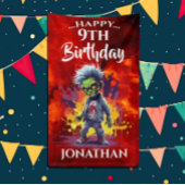 Funny Birthday Zombie Boy Banner