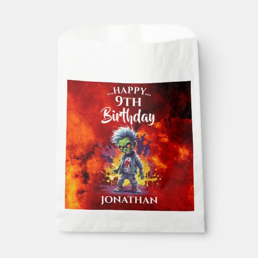 Funny Birthday Zombie Boy Geschenktütchen (Vorderseite)