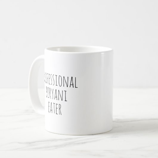 Funny Biryani Lover Kaffeetasse (Vorderseite Links)