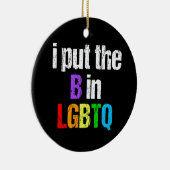 Funny Bisexual LGBTQ Rainbow Spaß Zitat Keramik Ornament (Rechts)