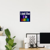 Funny Bisexual LGBTQ Rainbow Spaß Zitat Poster (Heimbüro)