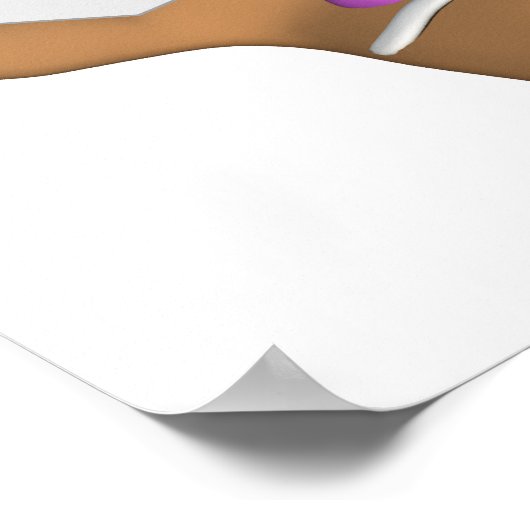 Funny Bit selbst Gingerbrot Mann Poster (Ecke)