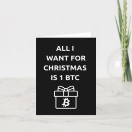 Funny Bitcoin Christmas Card Dankeskarte