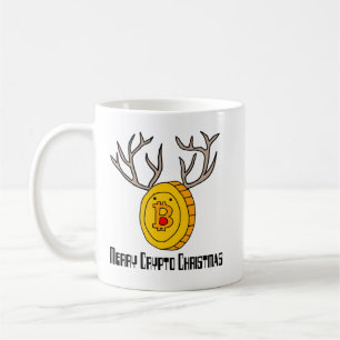 Funny Bitcoin Reindeer Merry Crypto Weihnachten Kaffeetasse