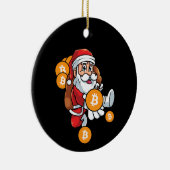 Funny Bitcoin Santa Matching Crypto Weihnachten Keramik Ornament (Rechts)