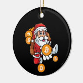 Funny Bitcoin Santa Matching Crypto Weihnachten Keramik Ornament (Links)