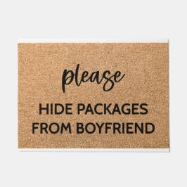 Funny bitte Packungen von Boyfriend ausblenden Fußmatte