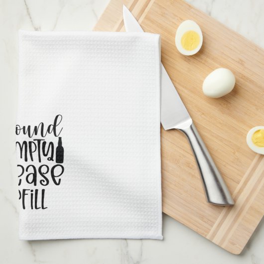 Funny Bitte Wein nachfüllen Geschirrtuch (Viertel Falte)