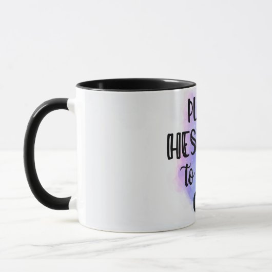 Funny Bitte zögern Sie, auszukommen Tasse (Links)