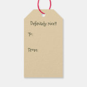 Funny Bitten Gingerbread Man Geschenkanhänger (Rückseite)