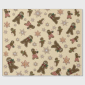 Funny Bitten Gingerbread Men Geschenkpapier (Flach)