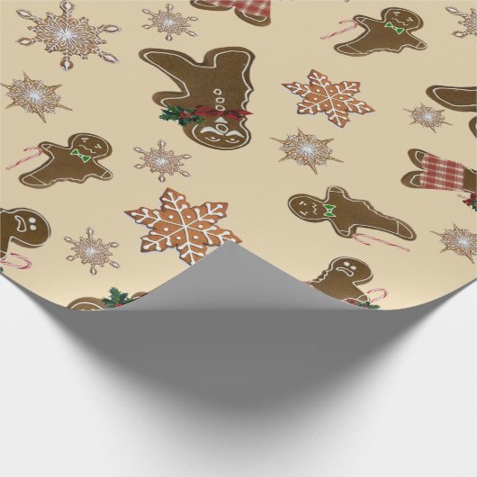Funny Bitten Gingerbread Men Geschenkpapier (Ecke)