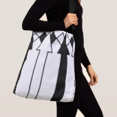 Funny Black and White Arpes Stripes Bag Tragetaschen Mit Langen Trägern (Von Nahem)
