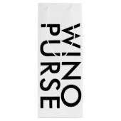 Funny Black and White Art Wino Purise Geschenktüte Für Weinflaschen (Rückseite)