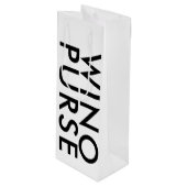 Funny Black and White Art Wino Purise Geschenktüte Für Weinflaschen (Vorderseite Schrägansicht)