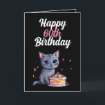 Funny Black and White Cat Husband 60. Geburtstag Karte<br><div class="desc">Funny Black and White Cat Husband 60. Geburtstag, ein lustiges und cooles Design für jeden, der eine einzigartige Geburtstagskarte für seinen Ehemann zum Geburtstag sucht. Das Design ist einfach und auffällig, es verfügt über eine niedliche Katze, die hinter einem Geburtstagskuchen sitzt, sowie bearbeitbare Textinformationen. Wenn Sie Probleme mit der Anpassung...</div>