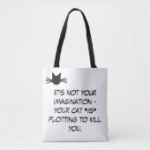 Funny Black and White Cat Meme Tasche (Vorderseite)
