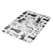 Funny Black and White Cat Muster Bath Mat Badematte (Schrägansicht)