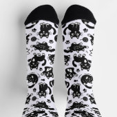 Funny Black and White Cats Pattern Socks Socken (Oben)