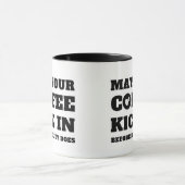 Funny Black and White Coffee Lovers Tasse (Zentrum)