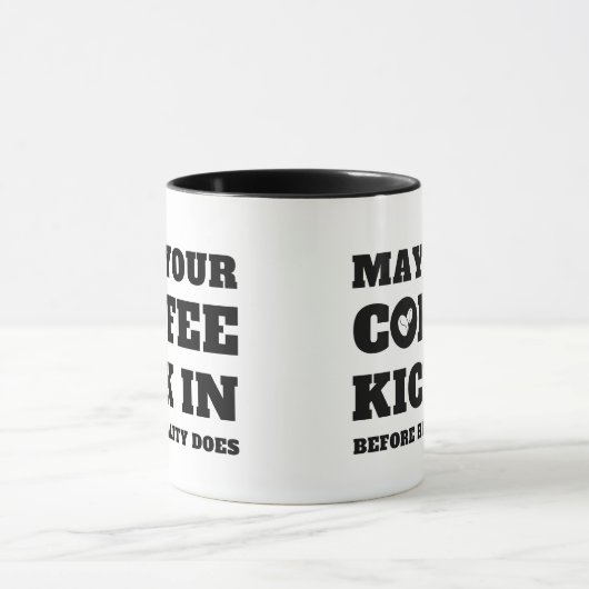 Funny Black and White Coffee Lovers Tasse (Zentrum)