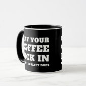 Funny Black and White Coffee Lovers Tasse (Vorderseite Links)