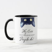 Funny Black and White Crazy Cat Lady Tasse (Links)