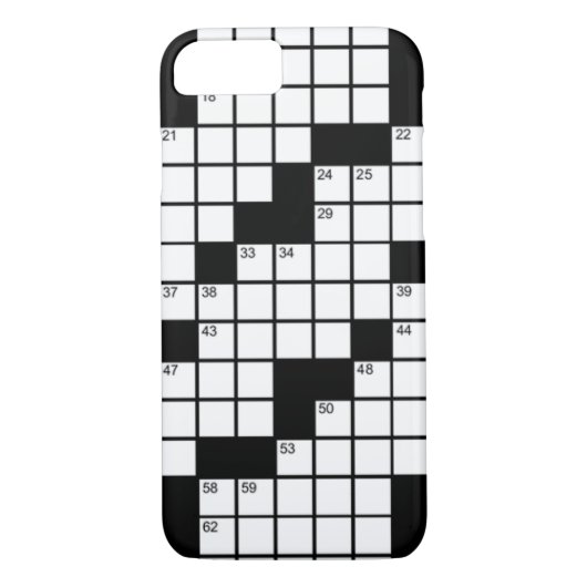 Funny Black and White Crossword Puzzle Game Case-Mate iPhone Hülle (Rückseite)