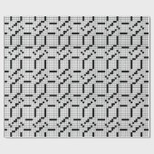 Funny Black and White Crossword Puzzle Game Geschenkpapier (Flach)