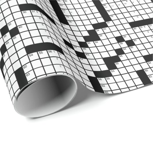 Funny Black and White Crossword Puzzle Game Geschenkpapier (Rolleneckpunkt)
