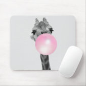 Funny Black and White Giraffe mit Blubble Gum Mousepad (Mit Mouse)