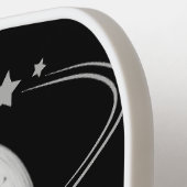 Funny Black and white Moon face Pickleball Schläger (Linke Seite)