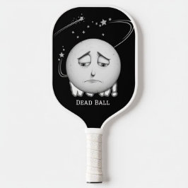 Funny Black and white Moon face Pickleball Schläger