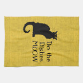 Funny Black and Yellow Cat Hand oder Küchentücher (Horizontal)