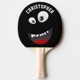 Funny Black Beängstigend Face Novelty Personalisie Tischtennis Schläger