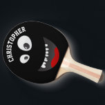 Funny Black Beängstigend Face Novelty Personalisie Tischtennis Schläger<br><div class="desc">Fun beängstigendes Monster Gesicht Neuheit personalisierte Tischtennisschläger von Ricaso</div>