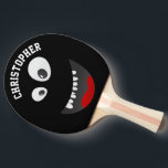 Funny Black Beängstigend Face Novelty Personalisie Tischtennis Schläger<br><div class="desc">Fun beängstigendes Monster Gesicht Neuheit personalisierte Tischtennisschläger von Ricaso</div>